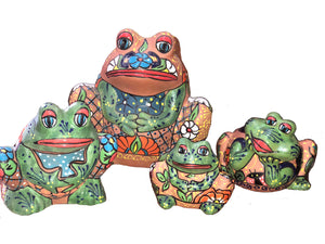 Open image in slideshow, Terracota Painted Frogs

