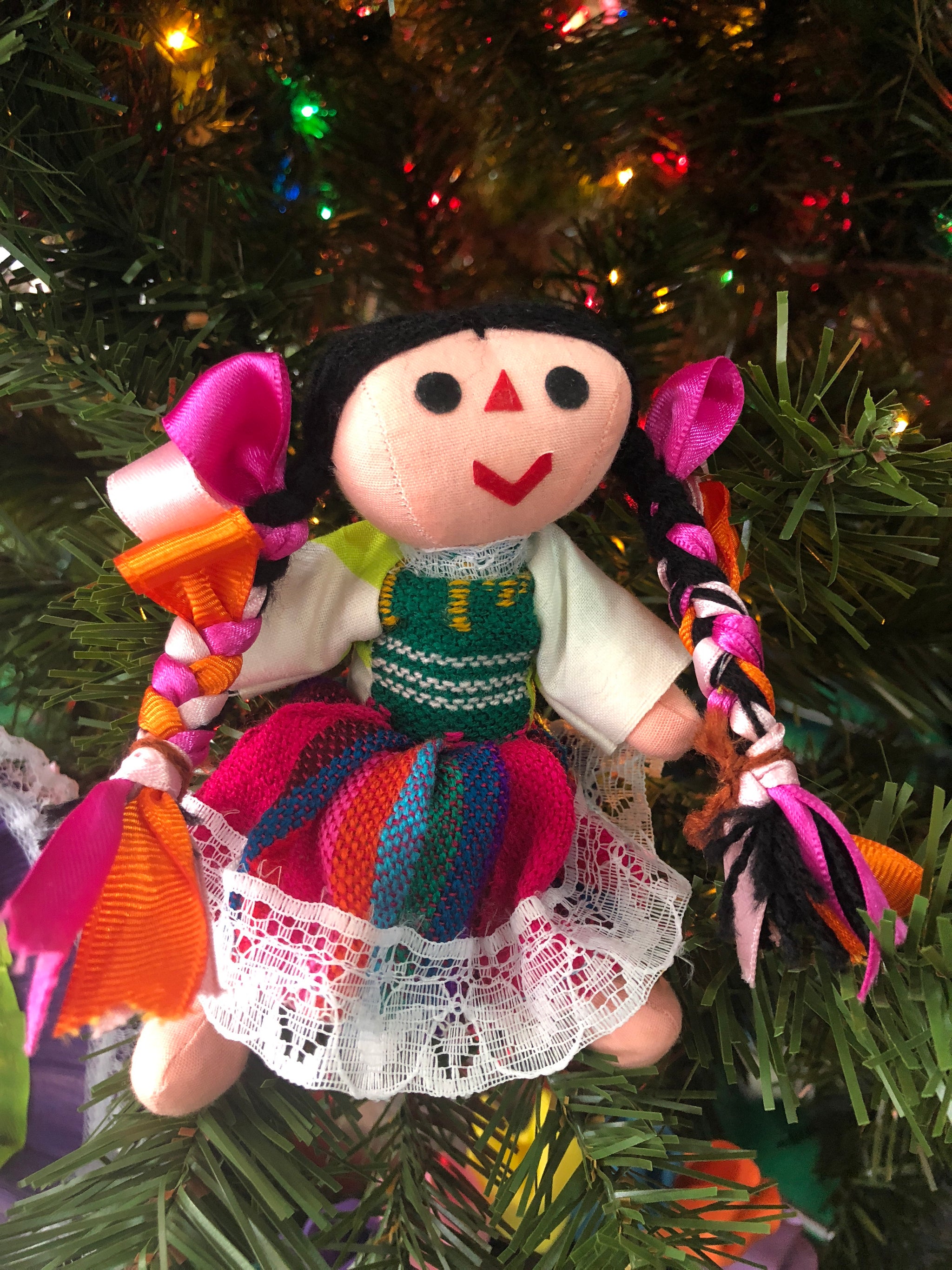 Mexican Rag Doll Ornament  XOCHI'S GIFT SHOP