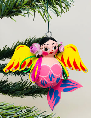 Open image in slideshow, Gordita Angel Paper Mache Ornament

